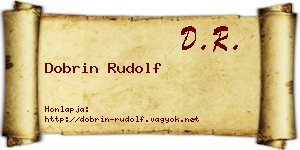 Dobrin Rudolf névjegykártya